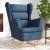 Scaun balansoar, albastru, 74x90x102 cm, material textil GartenMobel Dekor