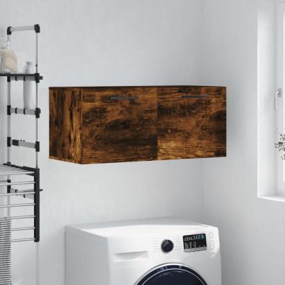 Dulap de perete, stejar fumuriu, 80x36,5x35 cm, lemn compozit GartenMobel Dekor