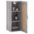 Dulap de perete, gri sonoma, 34,5x34x90 cm, lemn prelucrat GartenMobel Dekor