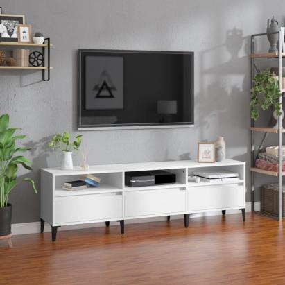 Comodă TV, alb, 150x30x44,5 cm, lemn prelucrat GartenMobel Dekor