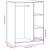 Dulap, gri sonoma, 77x48x102 cm, lemn prelucrat GartenMobel Dekor