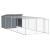 Cușcă câine cu țarc antracit 153x396x110 cm oțel galvanizat GartenMobel Dekor