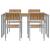 Set mese 5 piese lemn masiv acacia și metal GartenMobel Dekor
