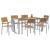 Set de dining pentru grădină din 7 piese, din lemn solid de acacia și metal GartenMobel Dekor