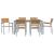 Set de dining pentru grădină din 7 piese, din lemn solid de acacia și metal GartenMobel Dekor