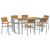 Set de dining pentru grădină din 7 piese, din lemn solid de acacia și metal GartenMobel Dekor