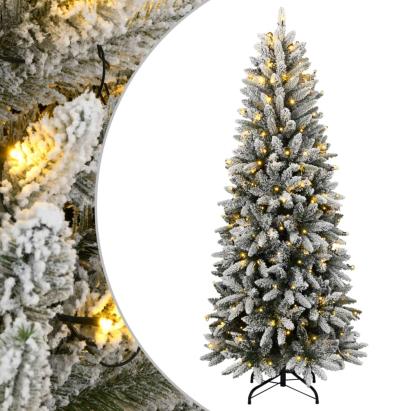 Brad de Crăciun artificial 150 LED-uri și zăpadă, 120 cm GartenMobel Dekor