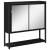 Set de Mobilier pentru Baie 3 Piese Negru Stejar Lemn Ingineresc GartenMobel Dekor