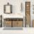 Set baie 4 piese din stejar artisan GartenMobel Dekor