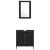 Set de Mobilier pentru Baie 4 Piese Negru Stejar Lemn Prelucrat GartenMobel Dekor