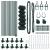 Set de Stâlpi de Gard Argintiu 25 x 0.6 m Oțel Galvanizat GartenMobel Dekor