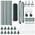 Set Împrejmuire 2 bucăți Verde Pădure Oțel vopsit electrostatic GartenMobel Dekor