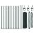 Set Împrejmuire 2 bucăți Verde Pădure Oțel vopsit electrostatic GartenMobel Dekor