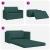 Pat de canapea 2 în 1 Verde închis 124x71x78 cm Țesătură GartenMobel Dekor