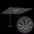 Parasol Roma cu braț articulat 286 x 285 x 270 cm Aluminiu GartenMobel Dekor