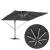 Parasol Roma cu braț articulat 286 x 285 x 270 cm Aluminiu GartenMobel Dekor