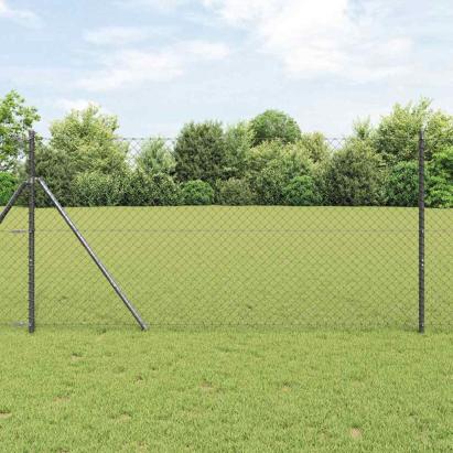 Gard Gri 10 x 1 m Metal GartenMobel Dekor