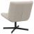 Scaun accent Gri deschis Material din poliester Standard Pivotant GartenMobel Dekor