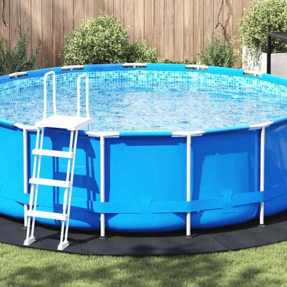 Folie de bază pentru piscină Neagră Ø 428 cm, din material textil nețesut, rotundă. GartenMobel Dekor