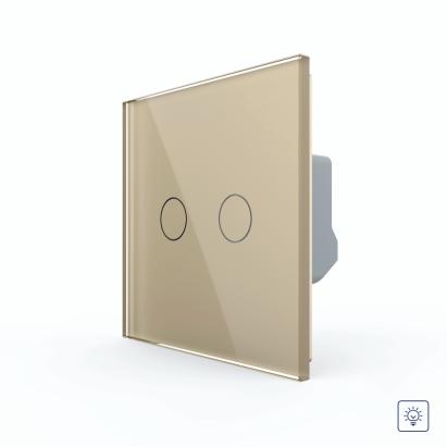 Intrerupator Dublu cu Variator LIVOLO cu Touch Din Sticla - Serie Noua SmartElectro IntelligentHouse
