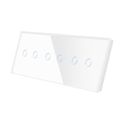 Panou Intrerupator Dublu + Dublu + Dublu cu Touch Din Sticla LUXION SmartElectro IntelligentHouse