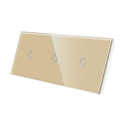 Panou Intrerupator Simplu + Simplu + Simplu cu Touch Din Sticla LUXION SmartElectro IntelligentHouse