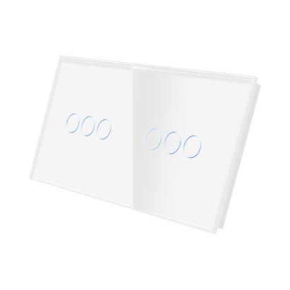 Panou Intrerupator Triplu + Triplu cu Touch Din Sticla LUXION SmartElectro IntelligentHouse
