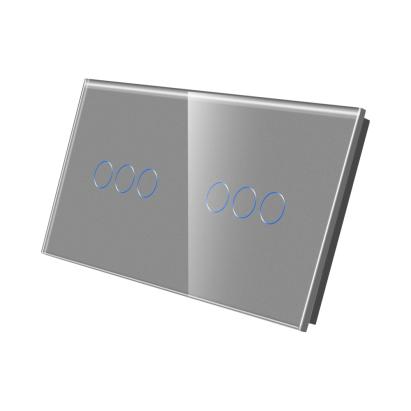 Panou Intrerupator Triplu + Triplu cu Touch Din Sticla LUXION SmartElectro IntelligentHouse