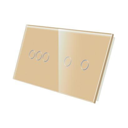 Panou Intrerupator Triplu + Dublu cu Touch Din Sticla LUXION SmartElectro IntelligentHouse