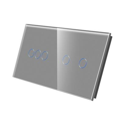 Panou Intrerupator Triplu + Dublu cu Touch Din Sticla LUXION SmartElectro IntelligentHouse