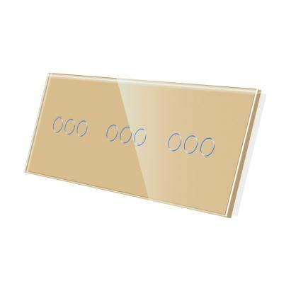 Panou Intrerupator Triplu + Triplu + Triplu cu Touch Din Sticla LUXION SmartElectro IntelligentHouse