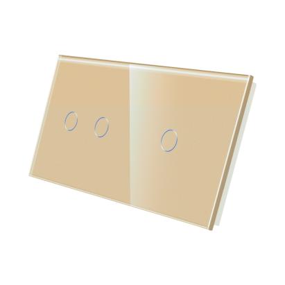 Panou Intrerupator Dublu + Simplu cu Touch Din Sticla LUXION SmartElectro IntelligentHouse