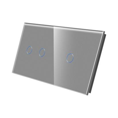 Panou Intrerupator Dublu + Simplu cu Touch Din Sticla LUXION SmartElectro IntelligentHouse
