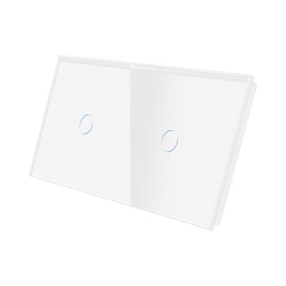 Panou Intrerupator Simplu + Simplu cu Touch Din Sticla LUXION SmartElectro IntelligentHouse