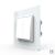 Intrerupator Dublu Mecanic Cap Cruce LIVOLO cu Rama din Sticla - Serie Noua SmartElectro IntelligentHouse