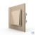 Intrerupator Dublu Mecanic Cap Cruce LIVOLO cu Rama din Sticla - Serie Noua SmartElectro IntelligentHouse