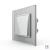 Intrerupator Dublu Mecanic Cap Cruce LIVOLO cu Rama din Sticla - Serie Noua SmartElectro IntelligentHouse