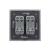 Intrerupator Dublu Mecanic Cap Cruce LIVOLO cu Rama din Sticla - Serie Noua SmartElectro IntelligentHouse