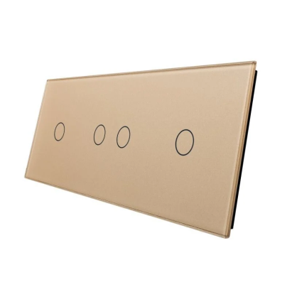 Panou intrerupator simplu+ dublu + simplu cu touch LIVOLO din sticla SmartElectro IntelligentHouse