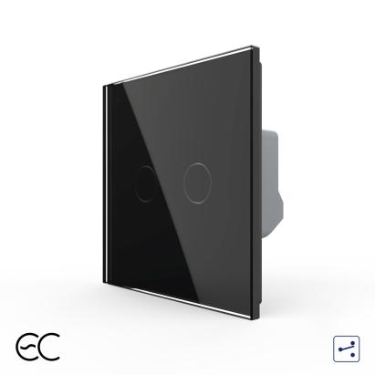 Intrerupator Dublu Cap Scara / Cruce cu Touch LIVOLO din Sticla - Protocol ZigBee EC SmartElectro IntelligentHouse