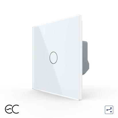 Intrerupator Simplu Cap Scara / Cruce cu Touch LIVOLO din Sticla - Protocol ZigBee EC SmartElectro IntelligentHouse