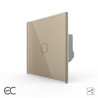 Intrerupator Simplu Cap Scara / Cruce cu Touch LIVOLO din Sticla - Protocol ZigBee EC SmartElectro IntelligentHouse