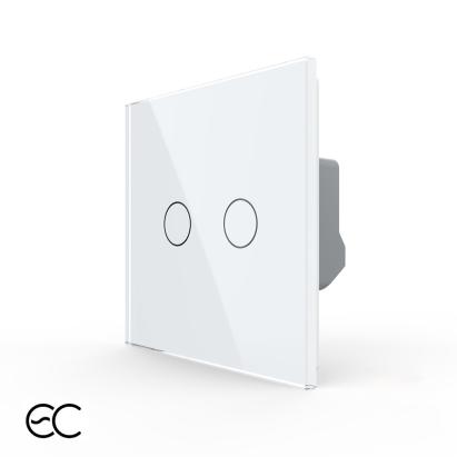 Intrerupator Dublu cu Touch LIVOLO din Sticla - Protocol ZigBee EC SmartElectro IntelligentHouse