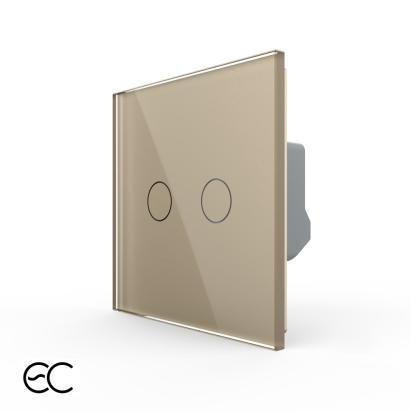 Intrerupator Dublu cu Touch LIVOLO din Sticla - Protocol ZigBee EC SmartElectro IntelligentHouse