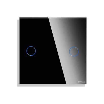 Panou Intrerupator Dublu cu Touch Mini din Sticla LUXION SmartElectro IntelligentHouse