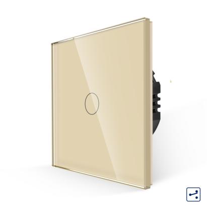 Intrerupator Simplu Cap Scara/Cruce cu Touch din Sticla LUXION, Serie A SmartElectro IntelligentHouse