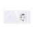 Intrerupator Simplu Cap Scara / Cruce + Priza cu Rama din Sticla LUXION, Serie A SmartElectro IntelligentHouse