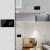 Intrerupator Dublu Cap Scara / Cruce + Priza cu Rama din Sticla LUXION, Serie A SmartElectro IntelligentHouse