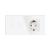 Intrerupator Dublu Cap Scara / Cruce + Priza cu Rama din Sticla LUXION, Serie A SmartElectro IntelligentHouse