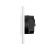 Intrerupator Dublu Cap Scara / Cruce + Priza cu Rama din Sticla LUXION, Serie A SmartElectro IntelligentHouse
